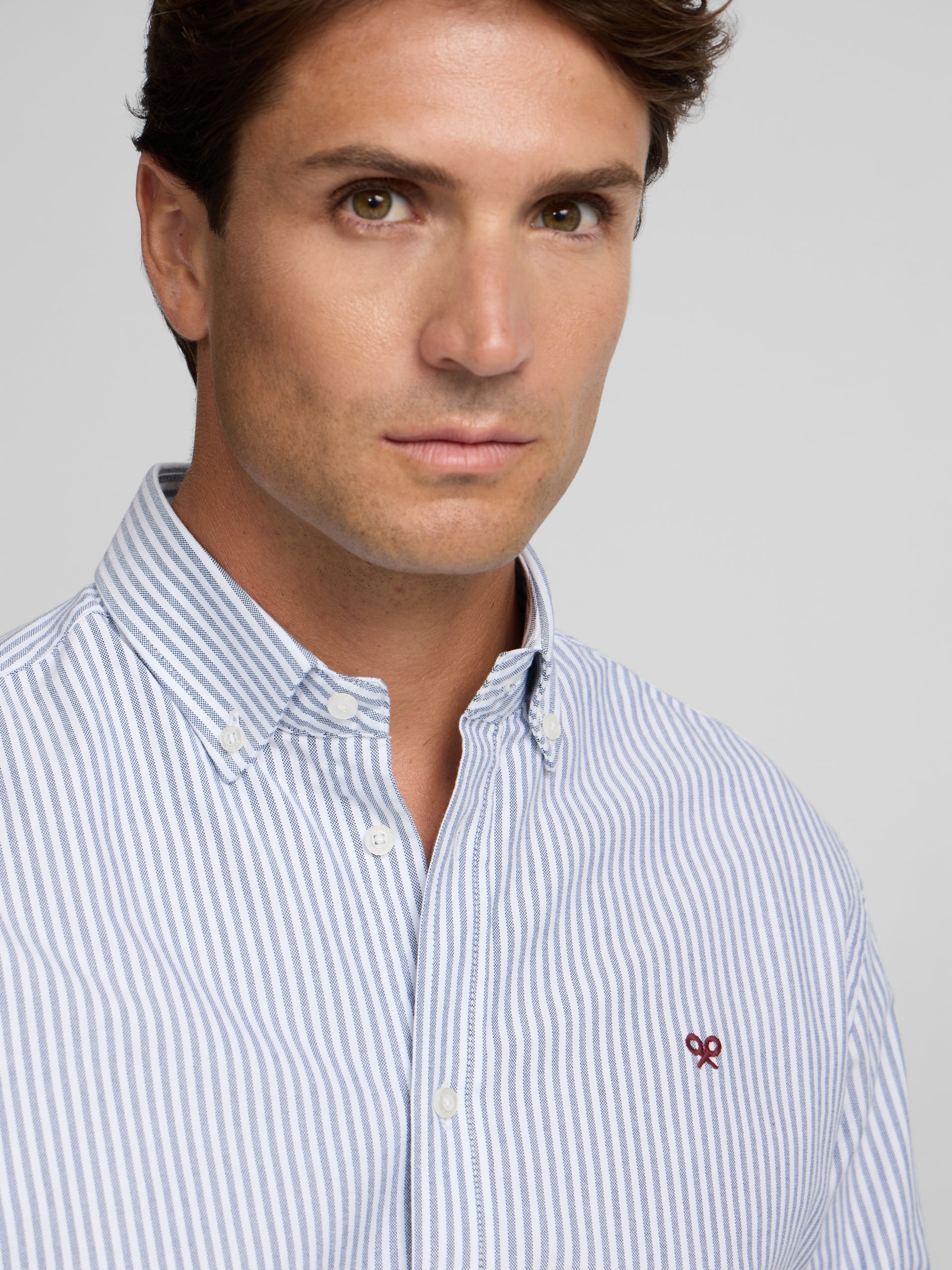 Camisa sport oxford raya media navy
