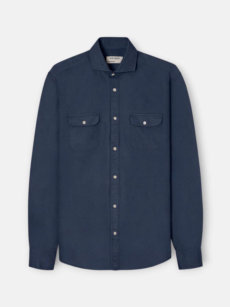 Camisa sport structure bolsillos marino