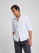 Camisa sport cruise bolsillo rayas azules