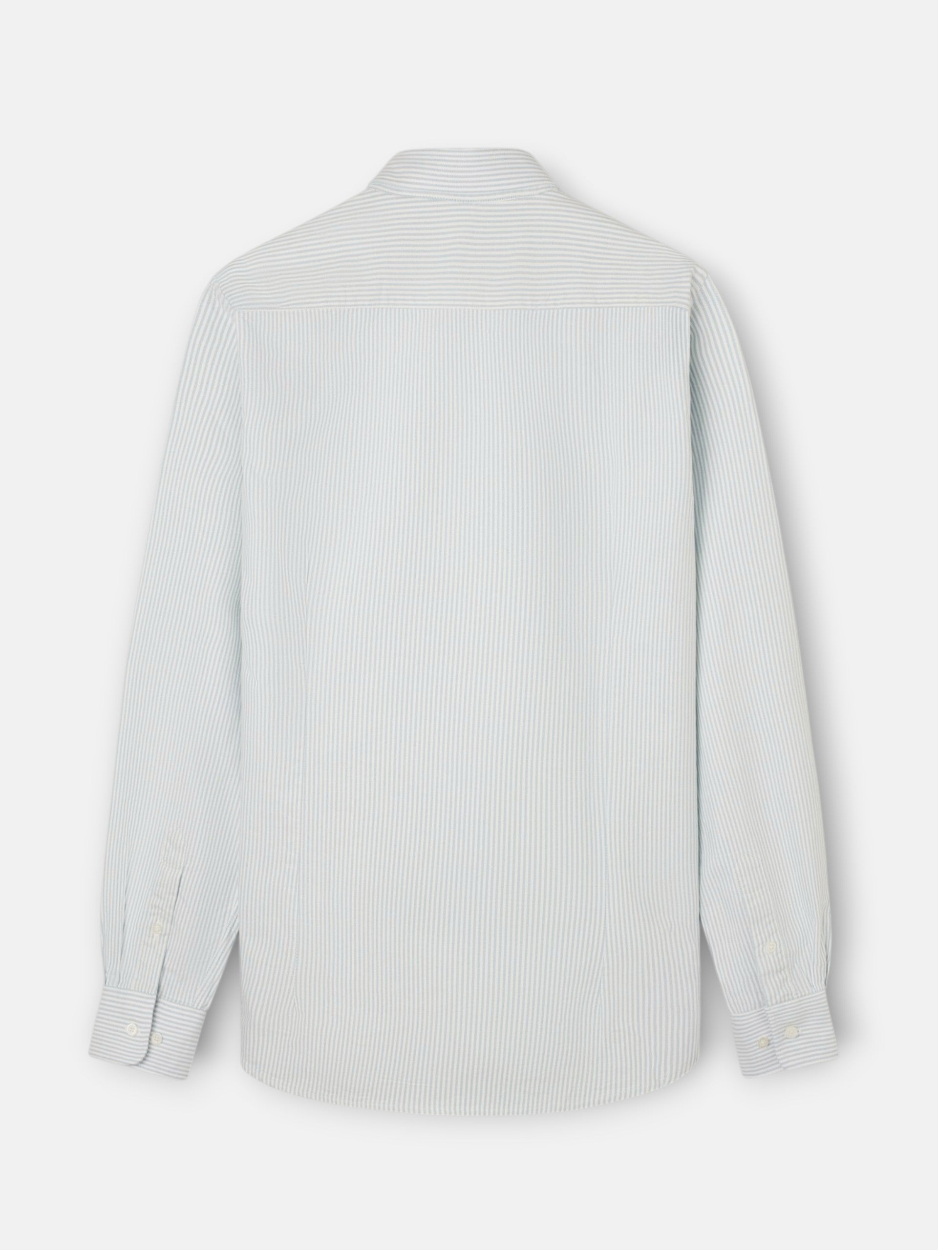Camisa sport oxford rayas verde