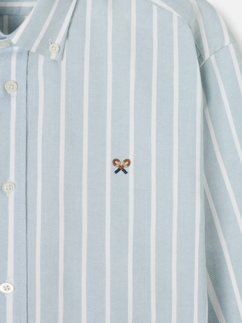 Camisa sport oxford raya ancha verde