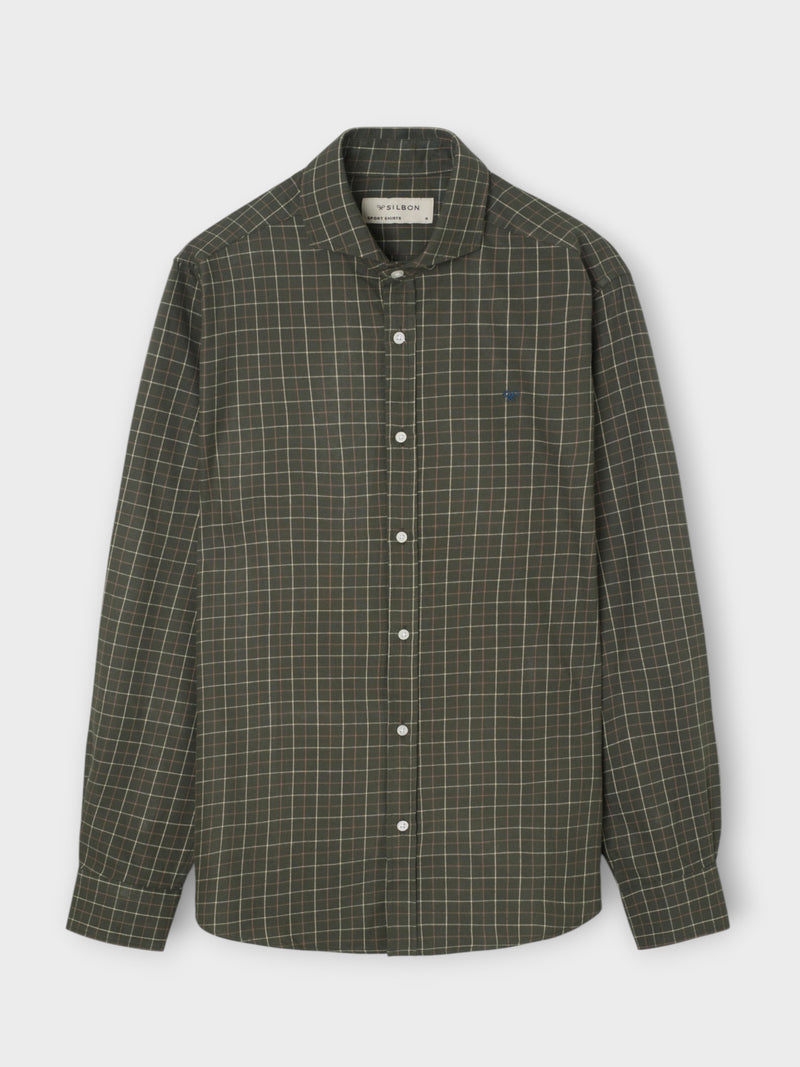 Camisa sport warm cuadros hunter verde oscuro