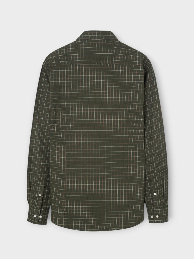 Camisa sport warm cuadros hunter verde oscuro