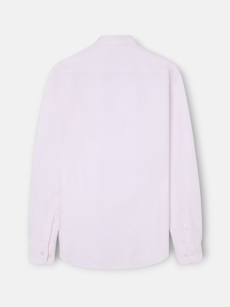 Camisa sport oxford rayas rosa