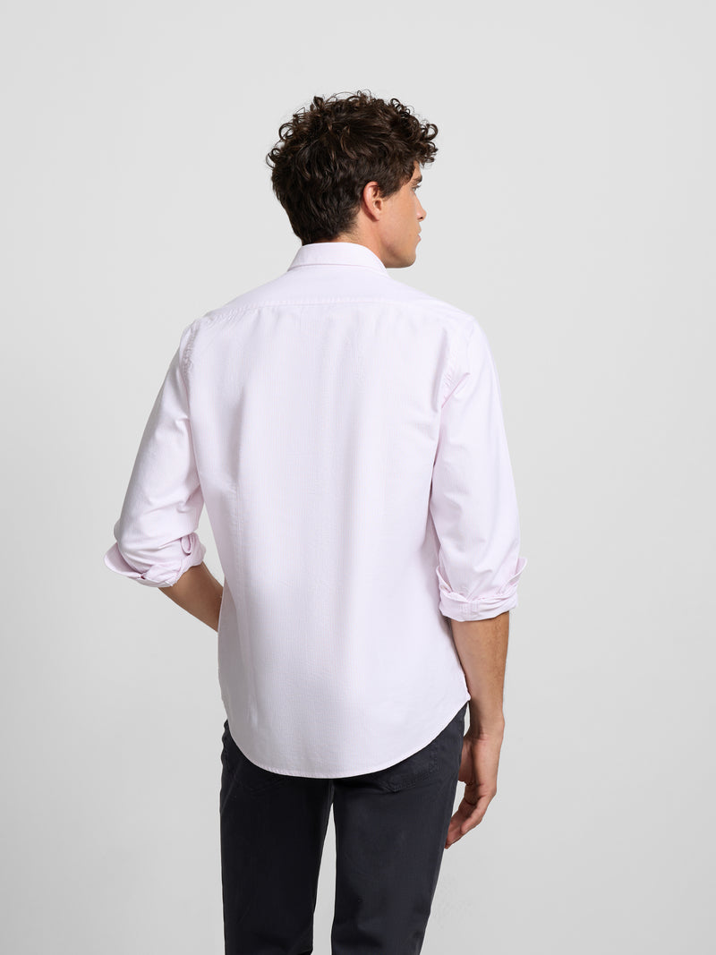 Camisa sport oxford raya media rosa