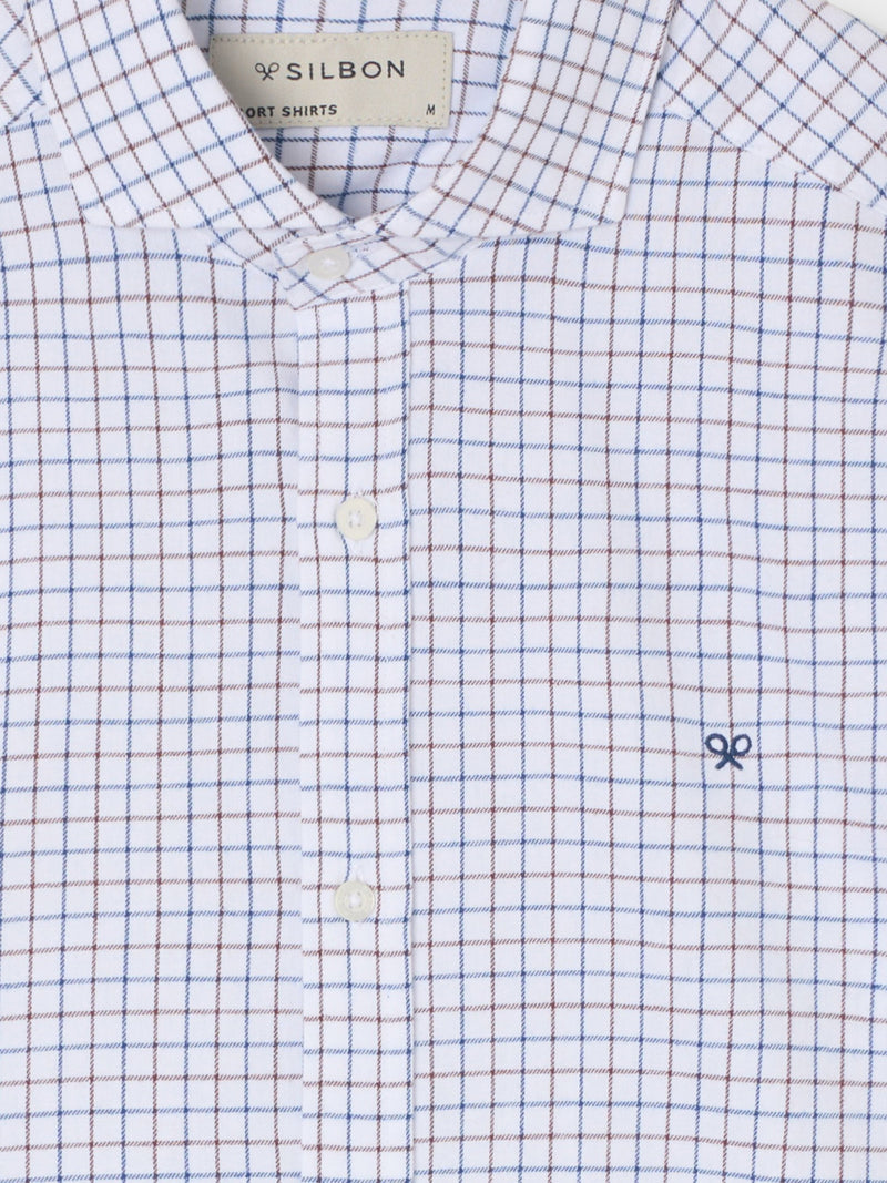 Camisa sport warm cuadros marron