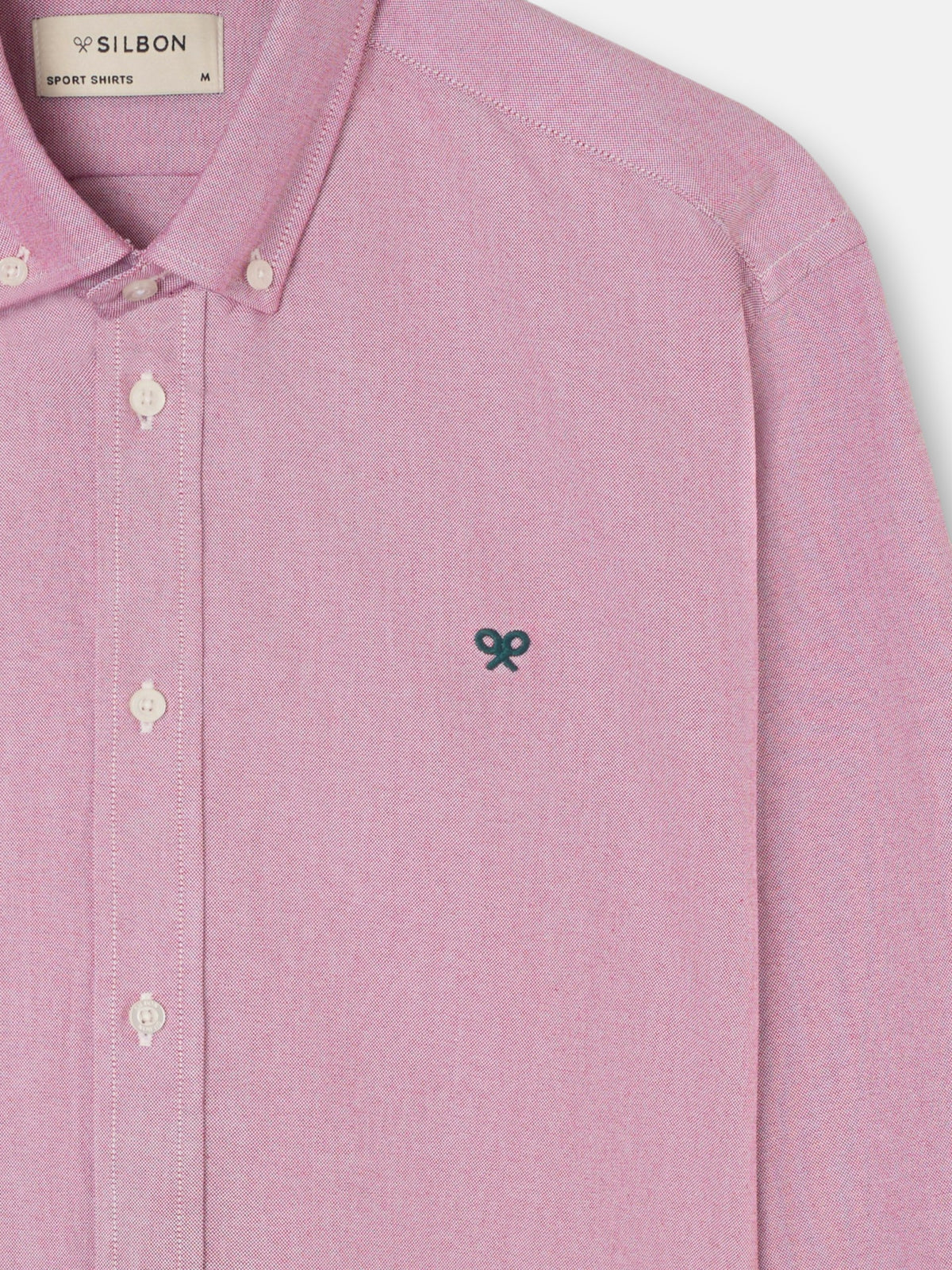 Camisa sport oxford burdeos