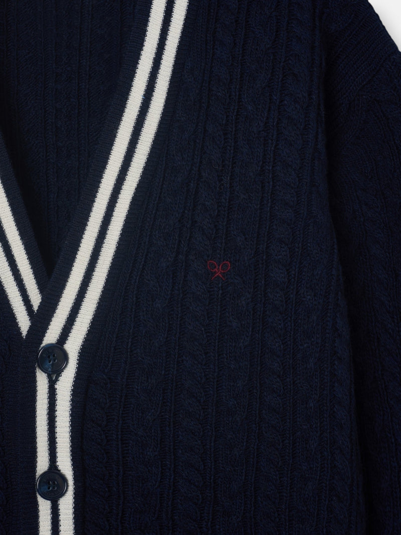Cardigan college azul marino
