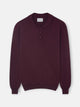 Jersey cuello polo burdeos