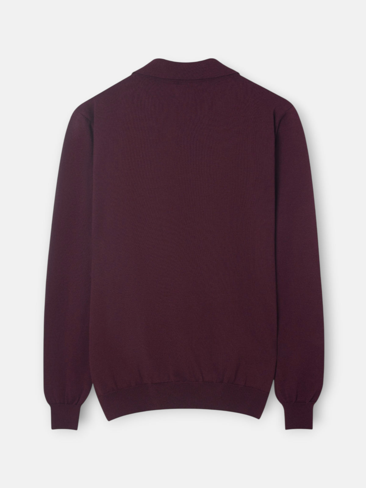 Jersey cuello polo burdeos