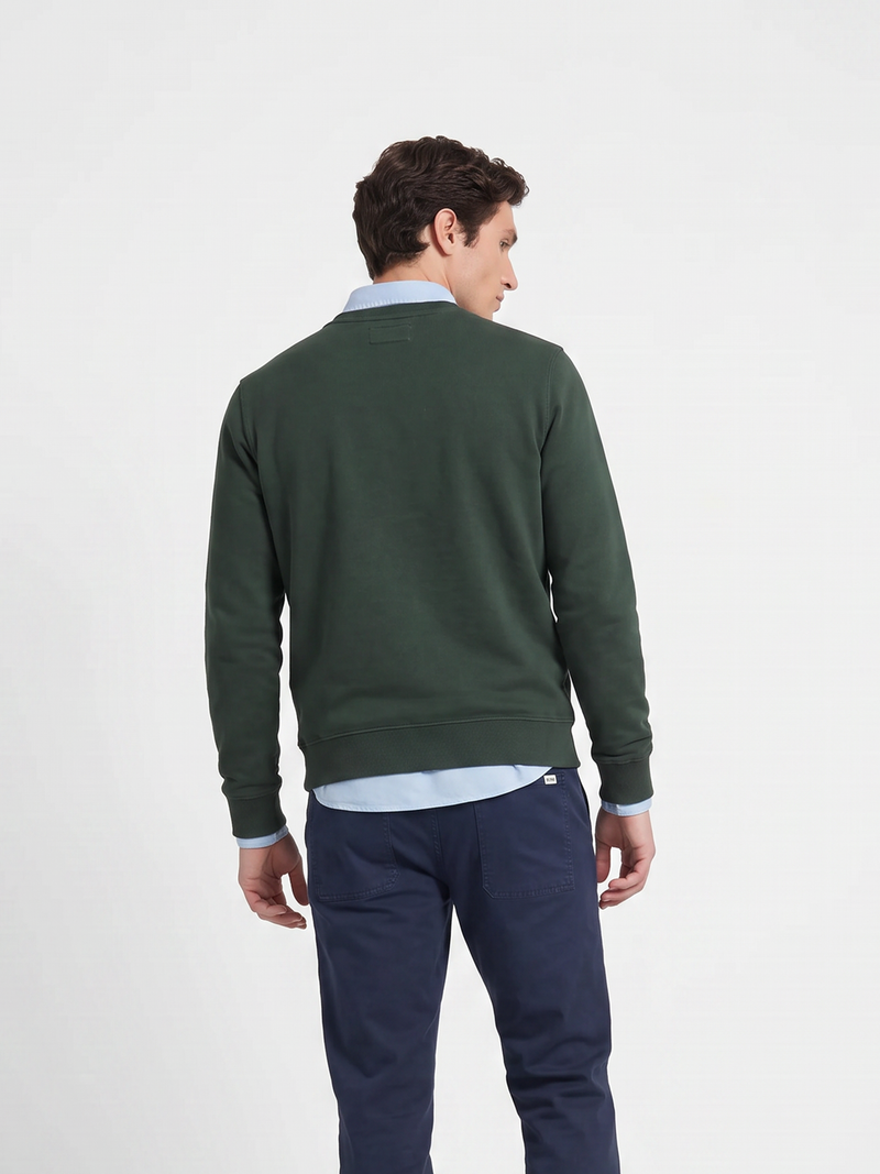 Sweatshirt bolso etiqueta caqui