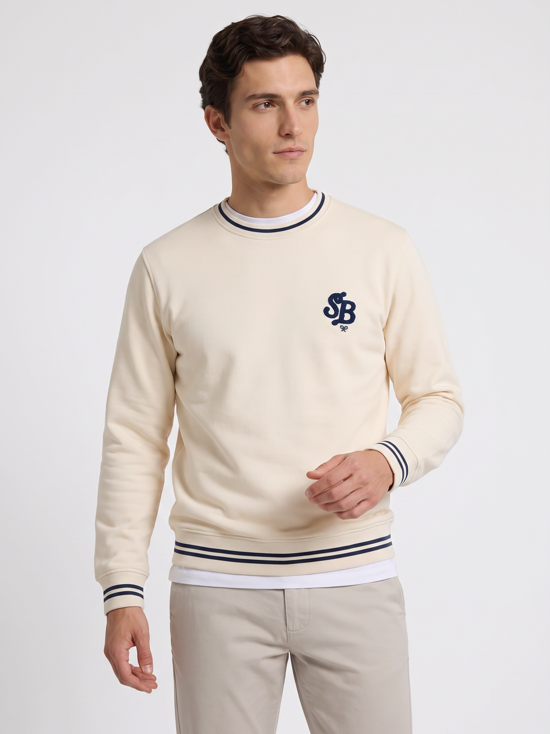 Sweat-shirt sb éponge crème