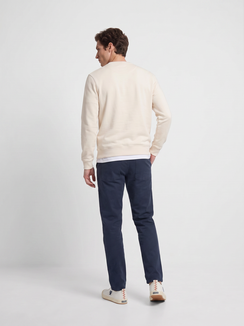 Sweatshirt bolso etiqueta creme
