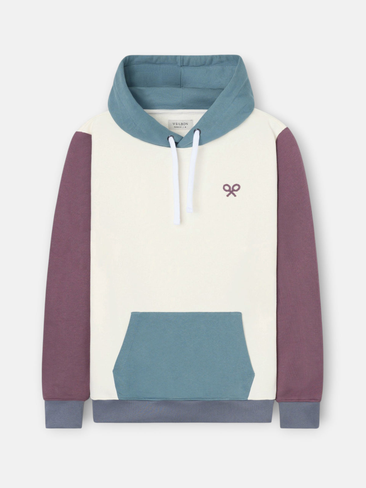 Sudadera capucha multicolor crema