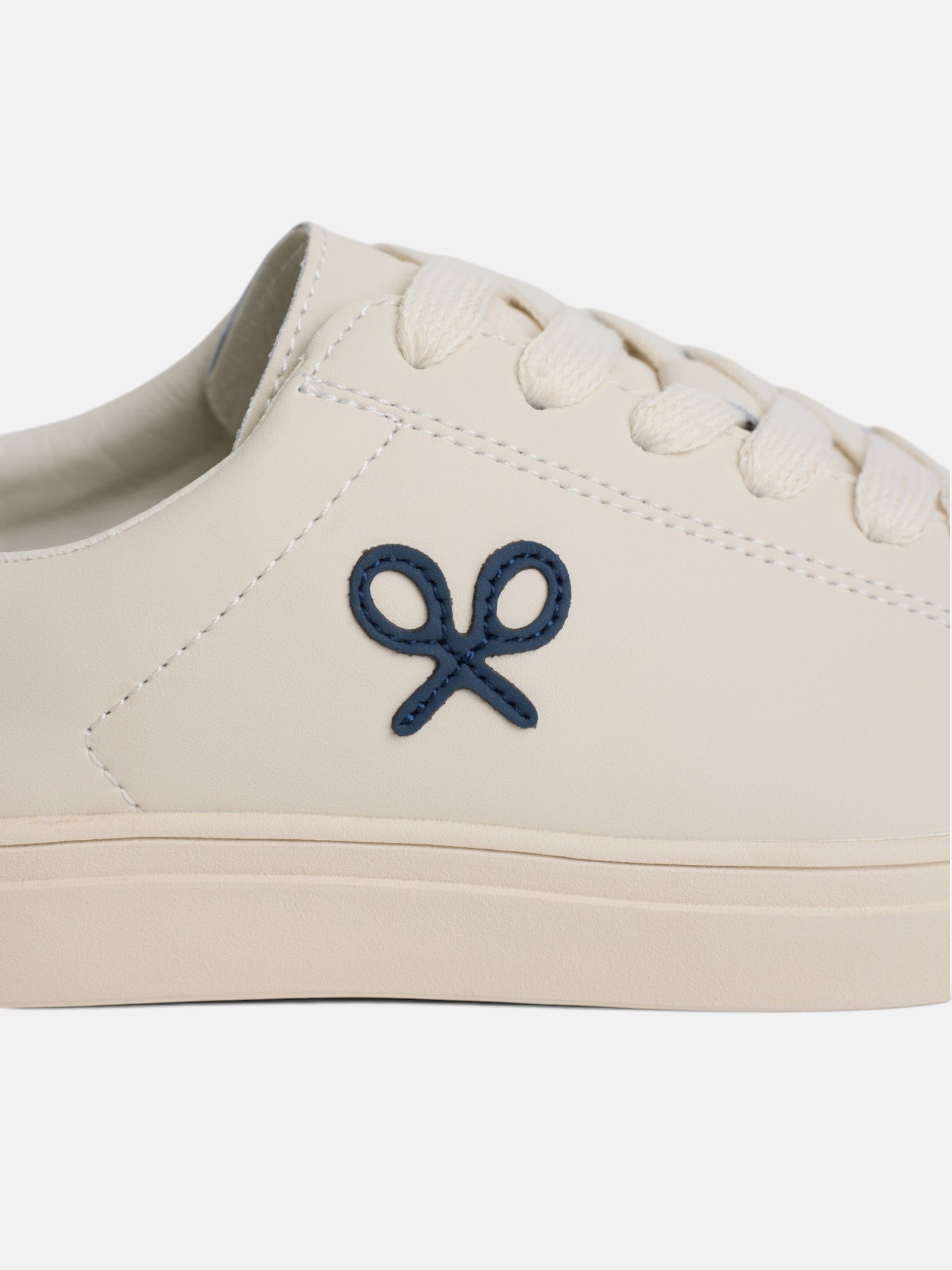 Zapatilla silbon clasica blanca azul marino