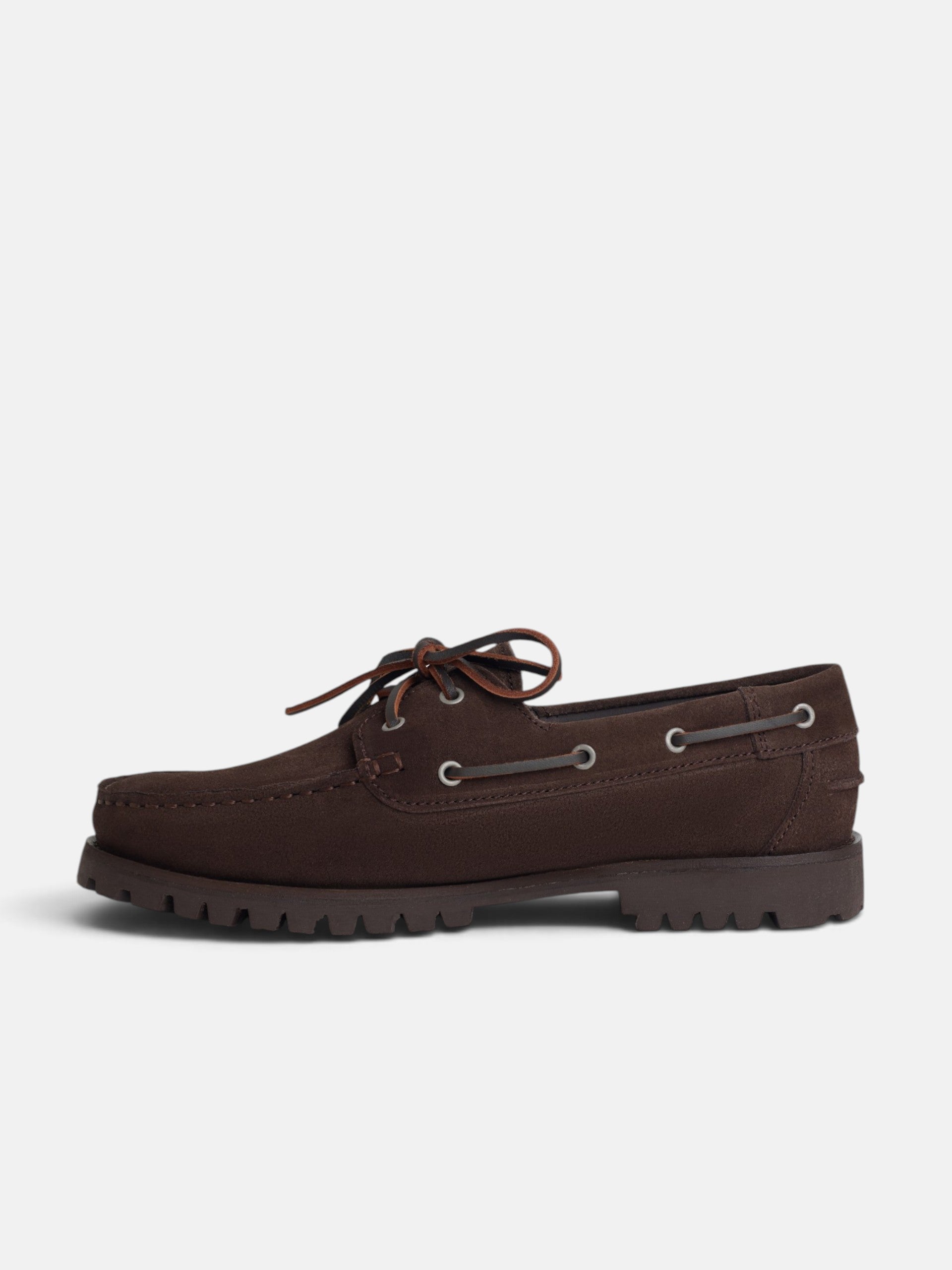 Zapato nautico serraje marron oscuro