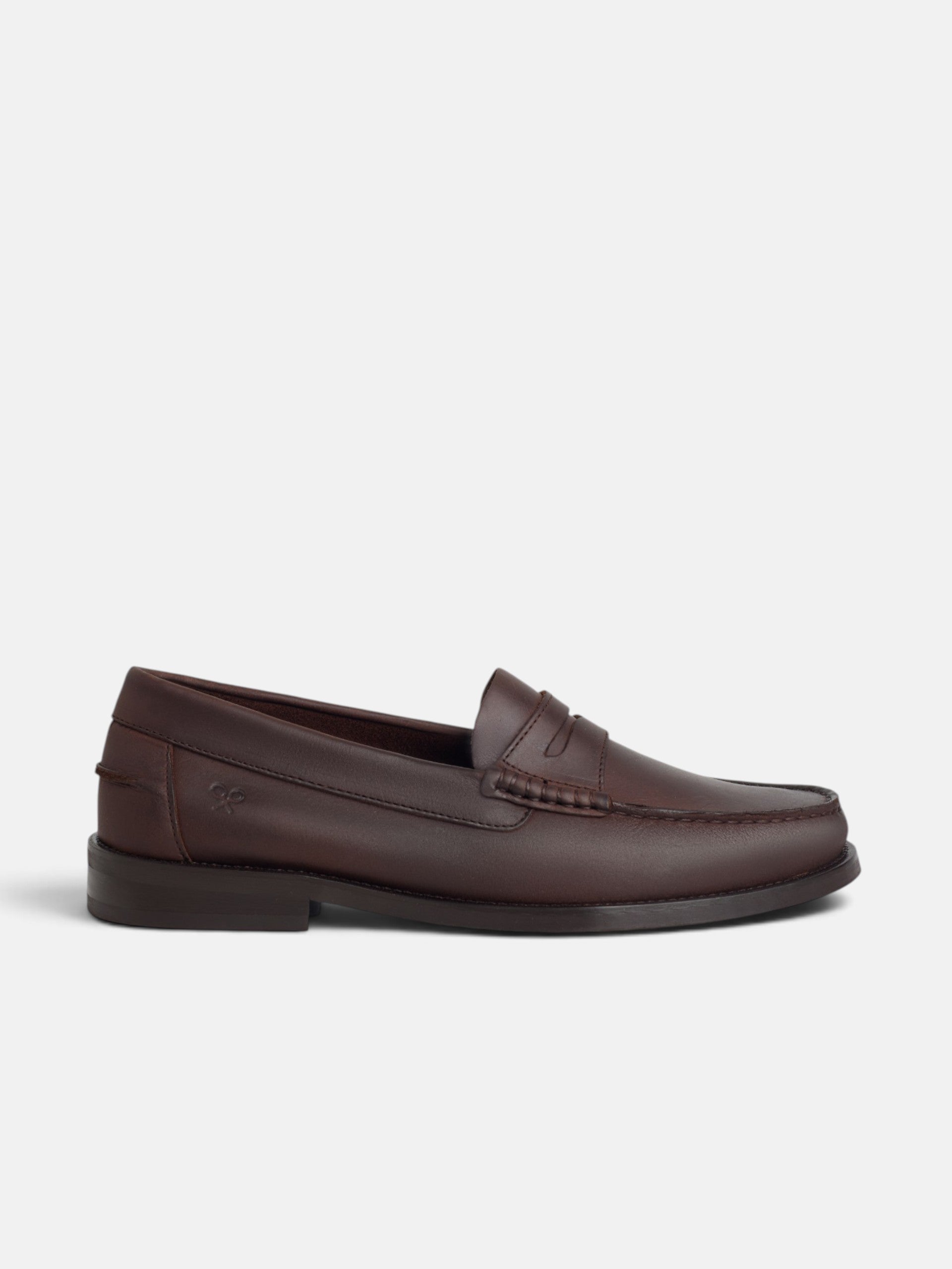 Zapato mocasin piel marron
