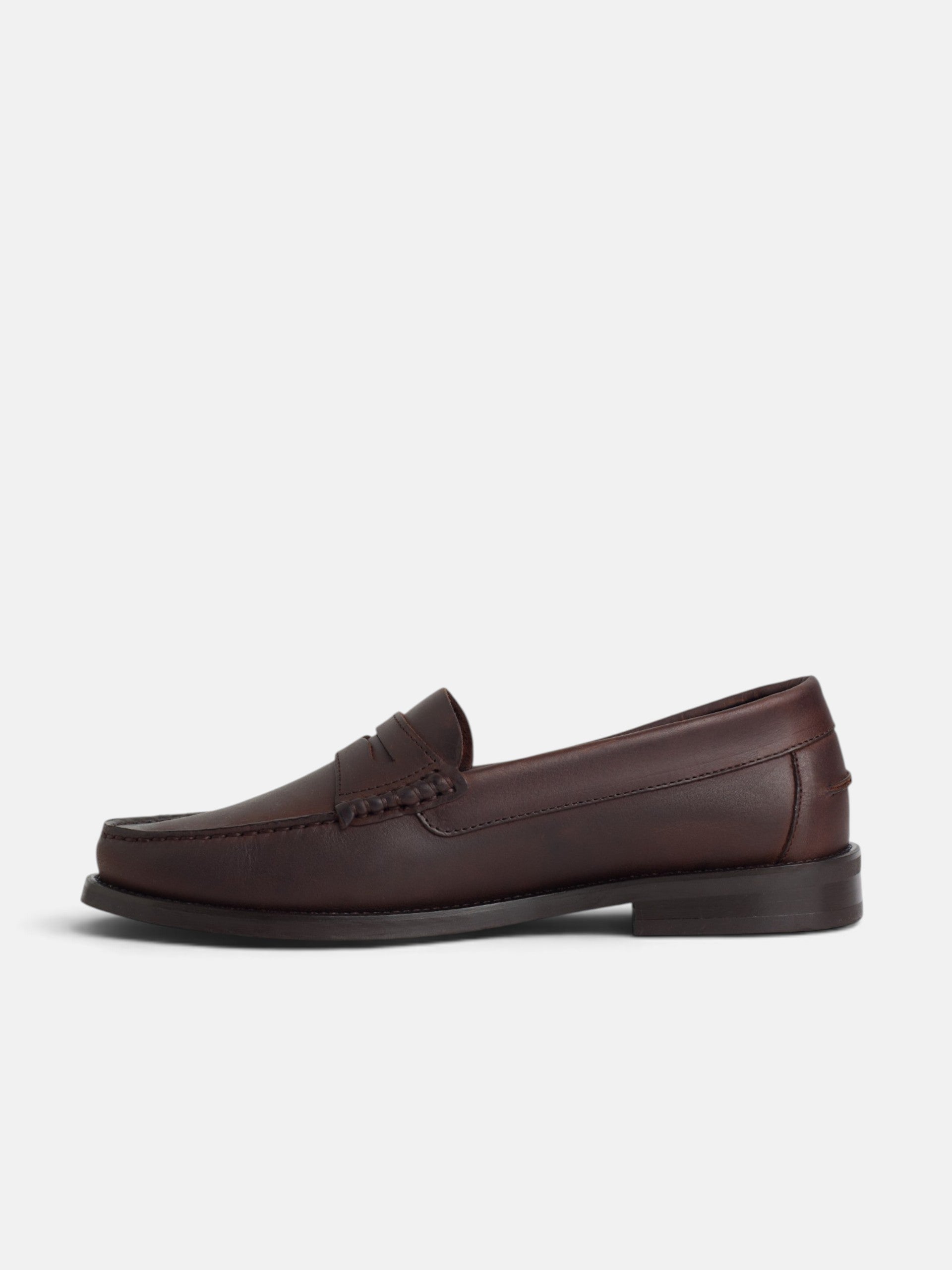 Zapato mocasin piel marron