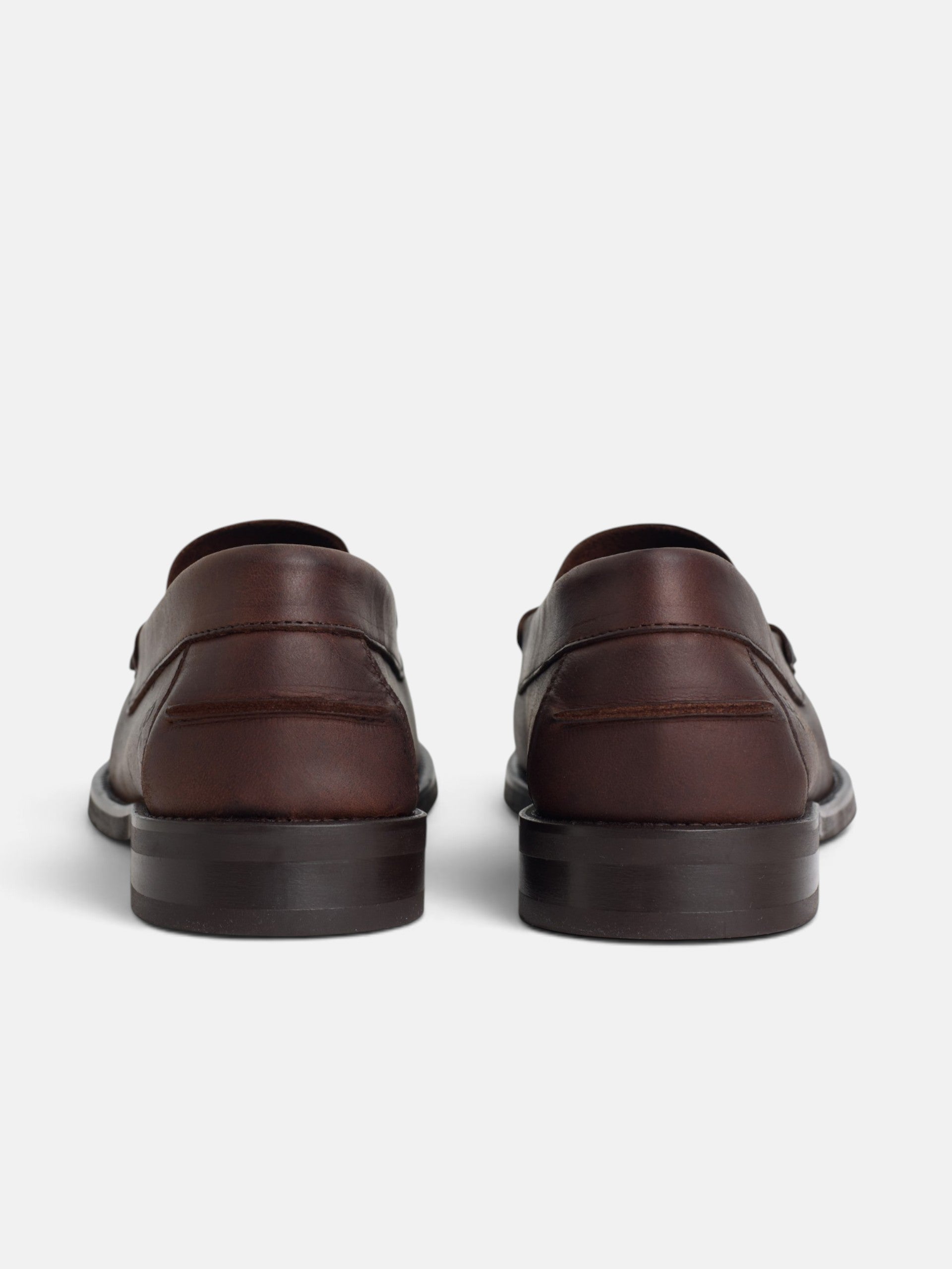 Zapato mocasin piel marron