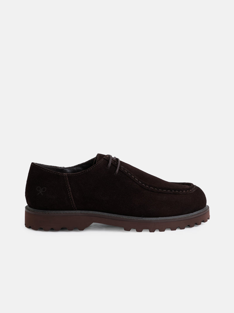 Zapato wallabee serraje marron