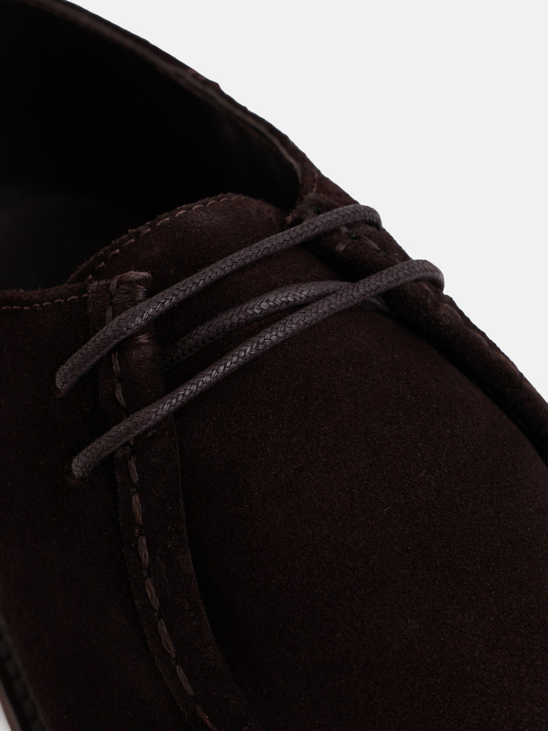 Zapato wallabee serraje marron