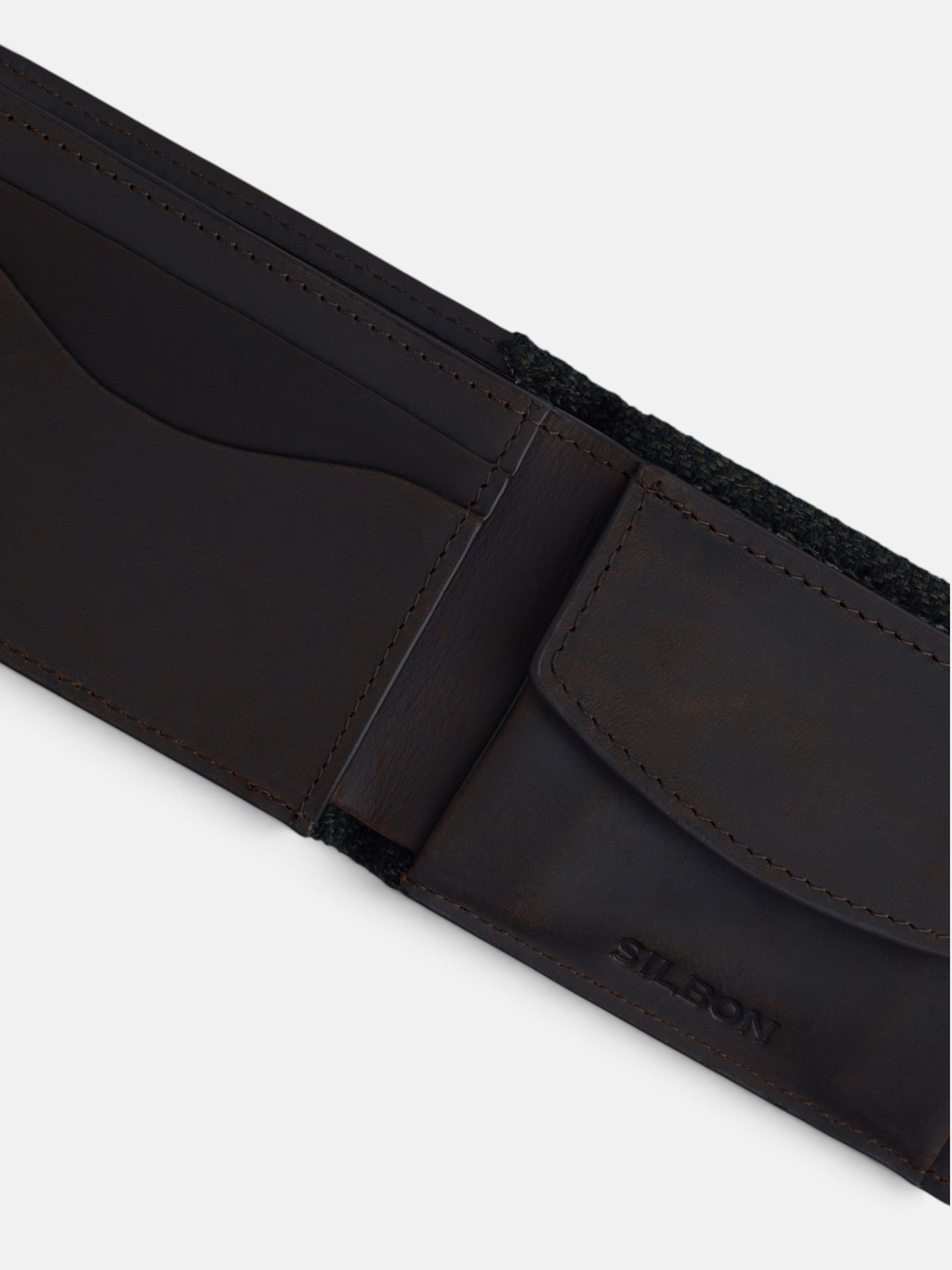 Cartera tejido espiga verde