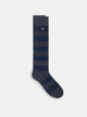 Calcetin raya ancha bicolor gris