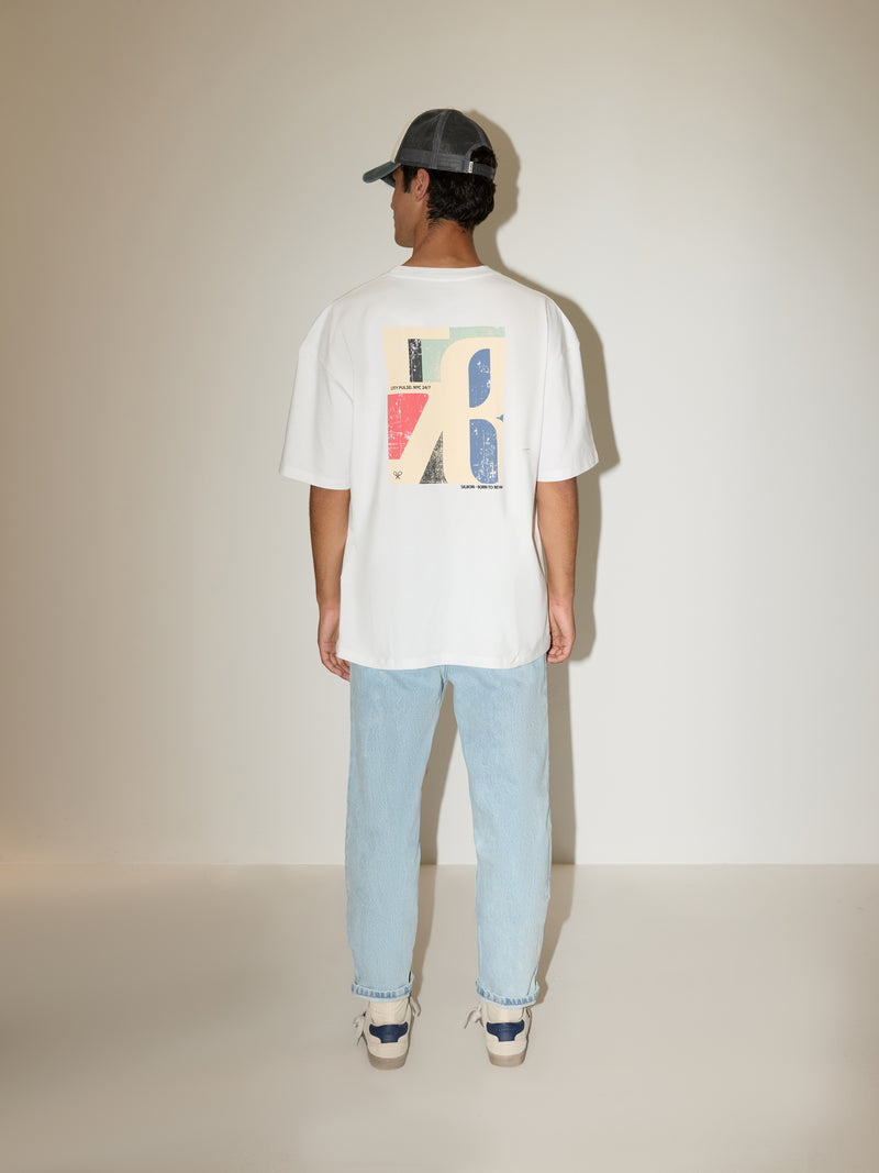 Camiseta relaxed fit city pulse blanca
