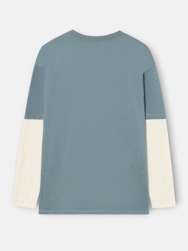 Camiseta relaxed fit manga larga rule petroleo