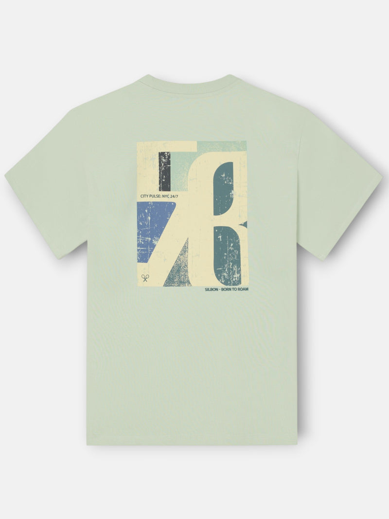 T-shirt coupe décontractée city pulse vert clair