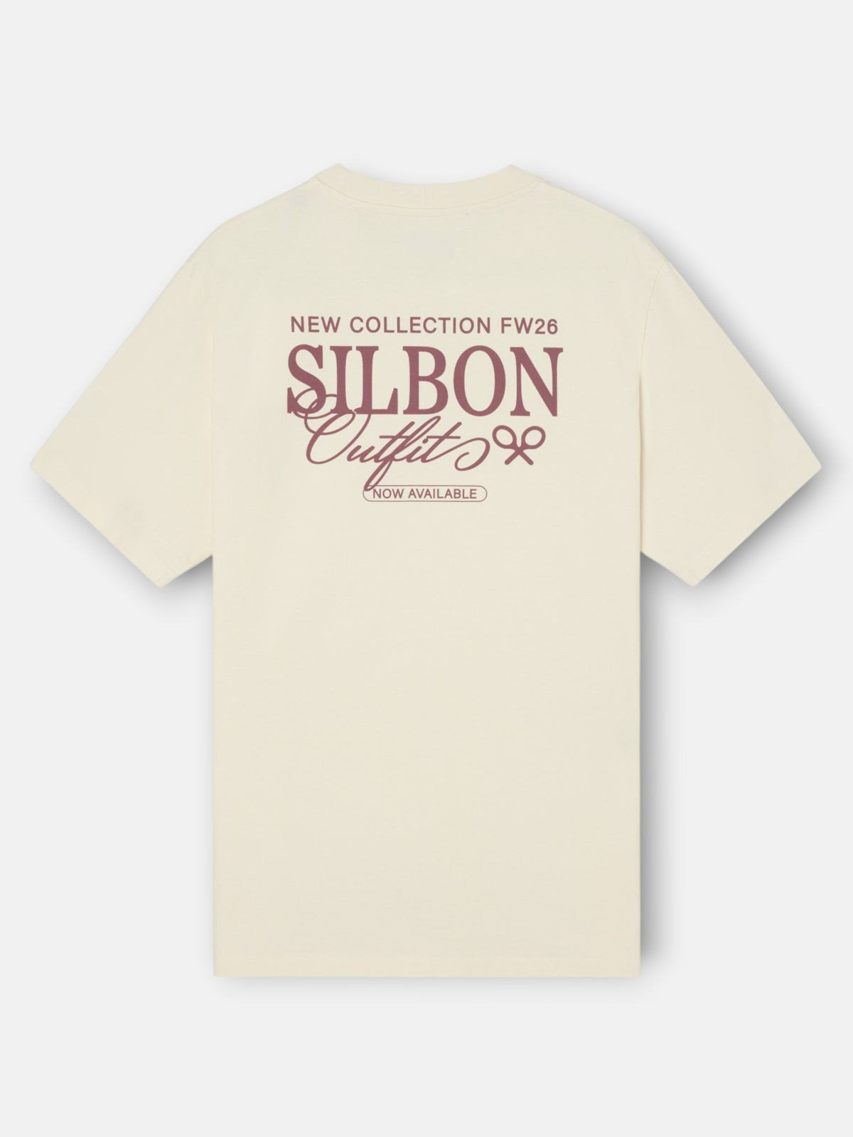 Camiseta silbon outfits crema