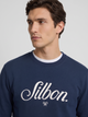 Sudadera relaxed fit silbon bordado azul marino
