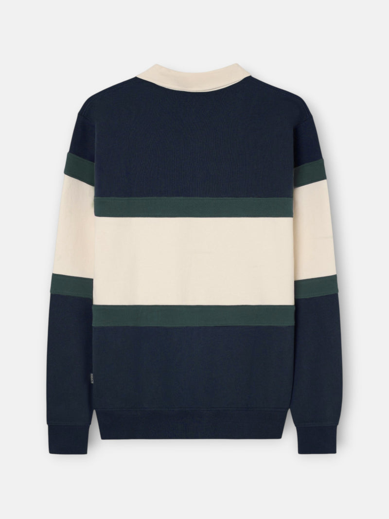 Sudadera cuello polo silbon club azul marino