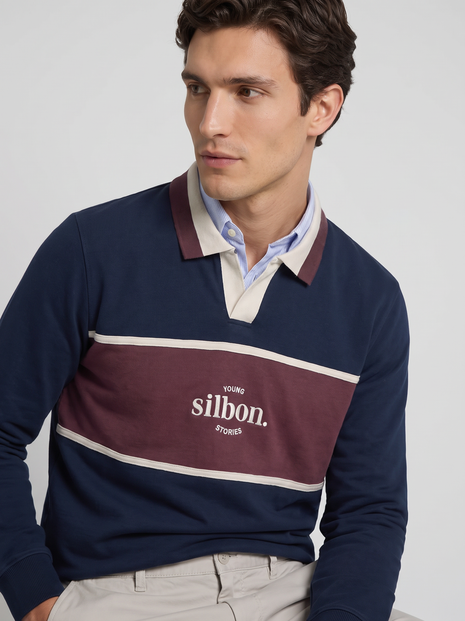 Sudadera polo young stories azul marino