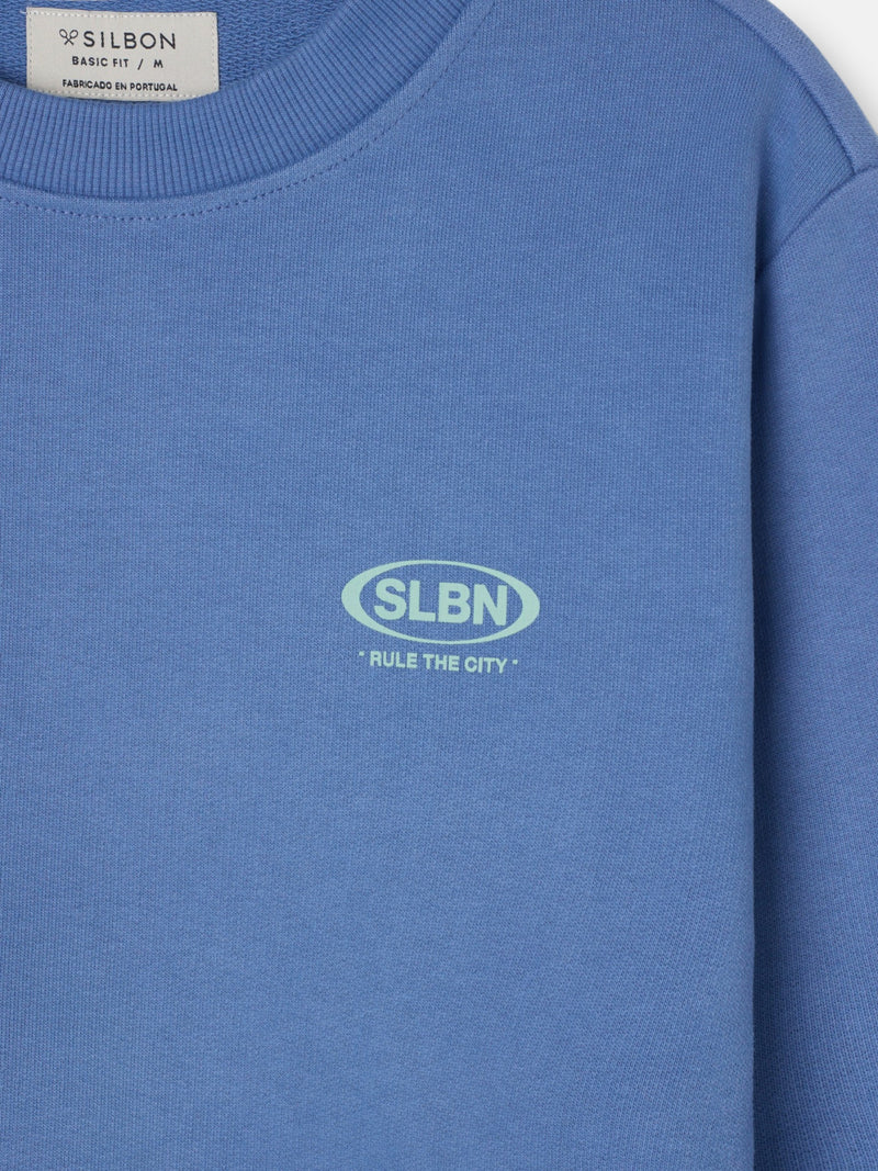 Sweat-shirt slbn works bleu