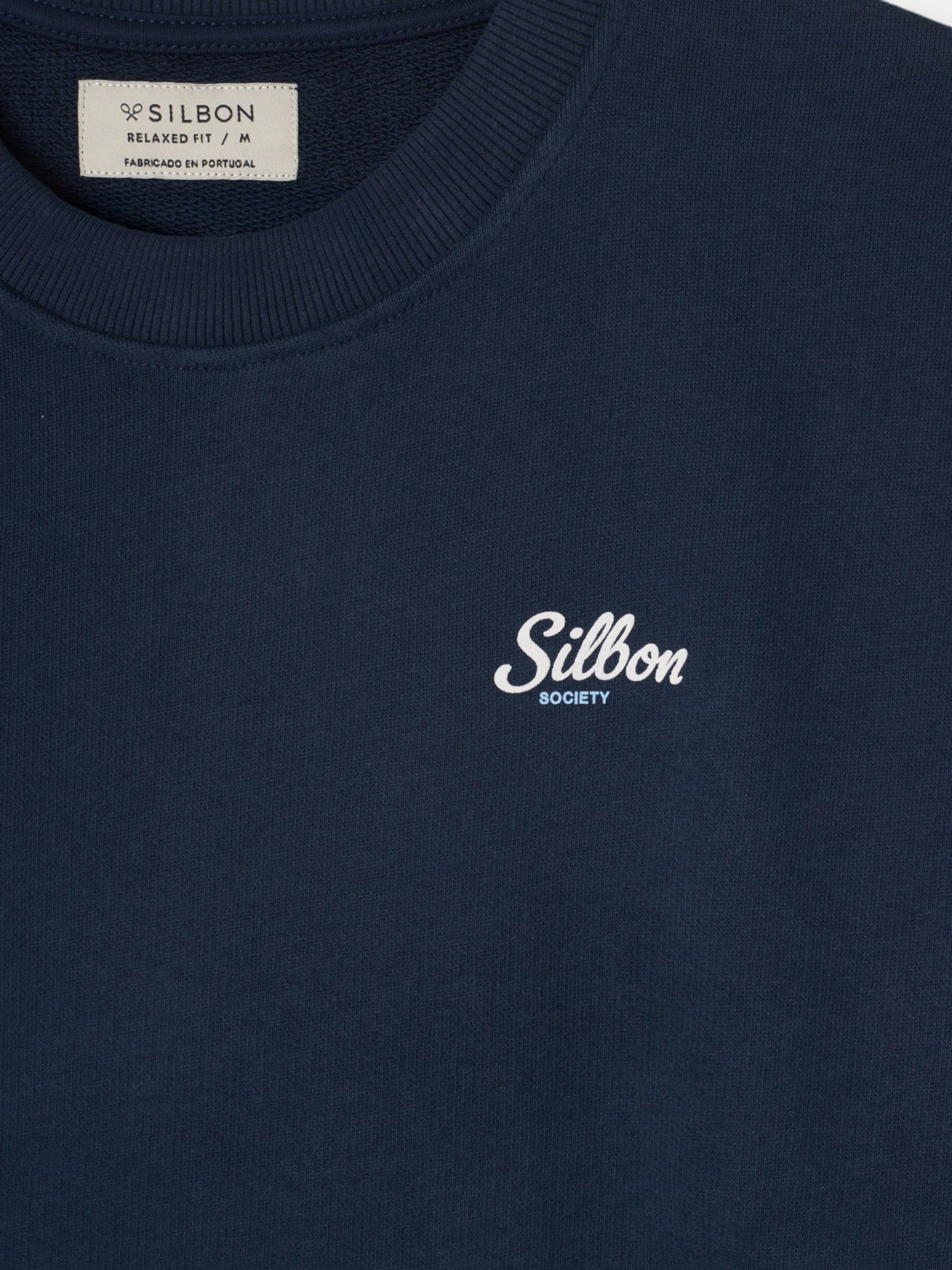 Sudadera relaxed fit silbon society azul