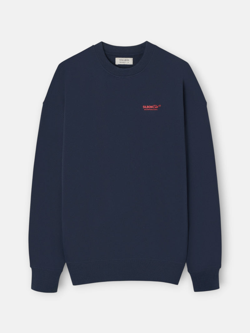 Sweat-shirt coupe décontractée Silbon Club bleu marine