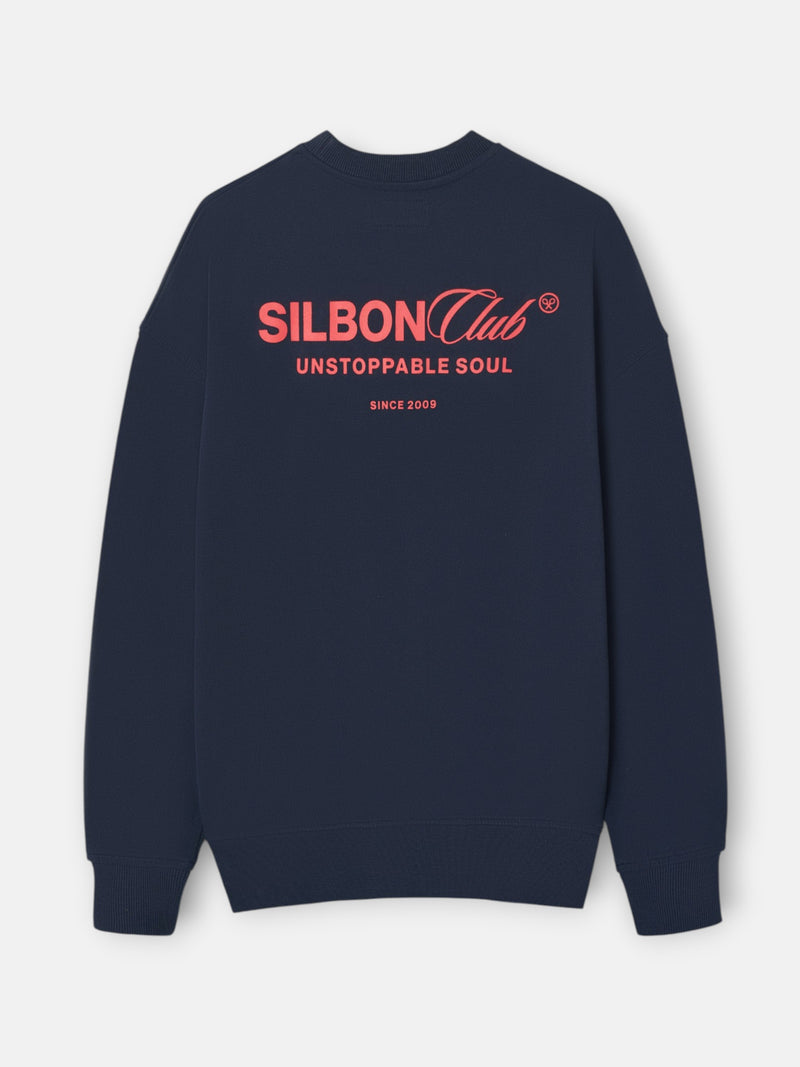 Sweat-shirt coupe décontractée Silbon Club bleu marine