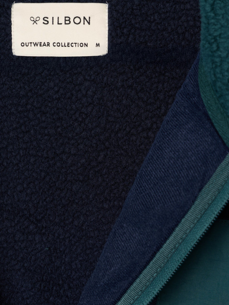 Polaire bicolore bleu marine