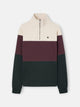 Sudadera media cremallera bloques verde