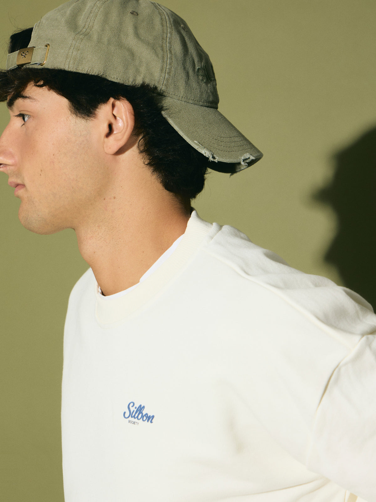 Sweat-shirt coupe décontractée Silbon Society crème