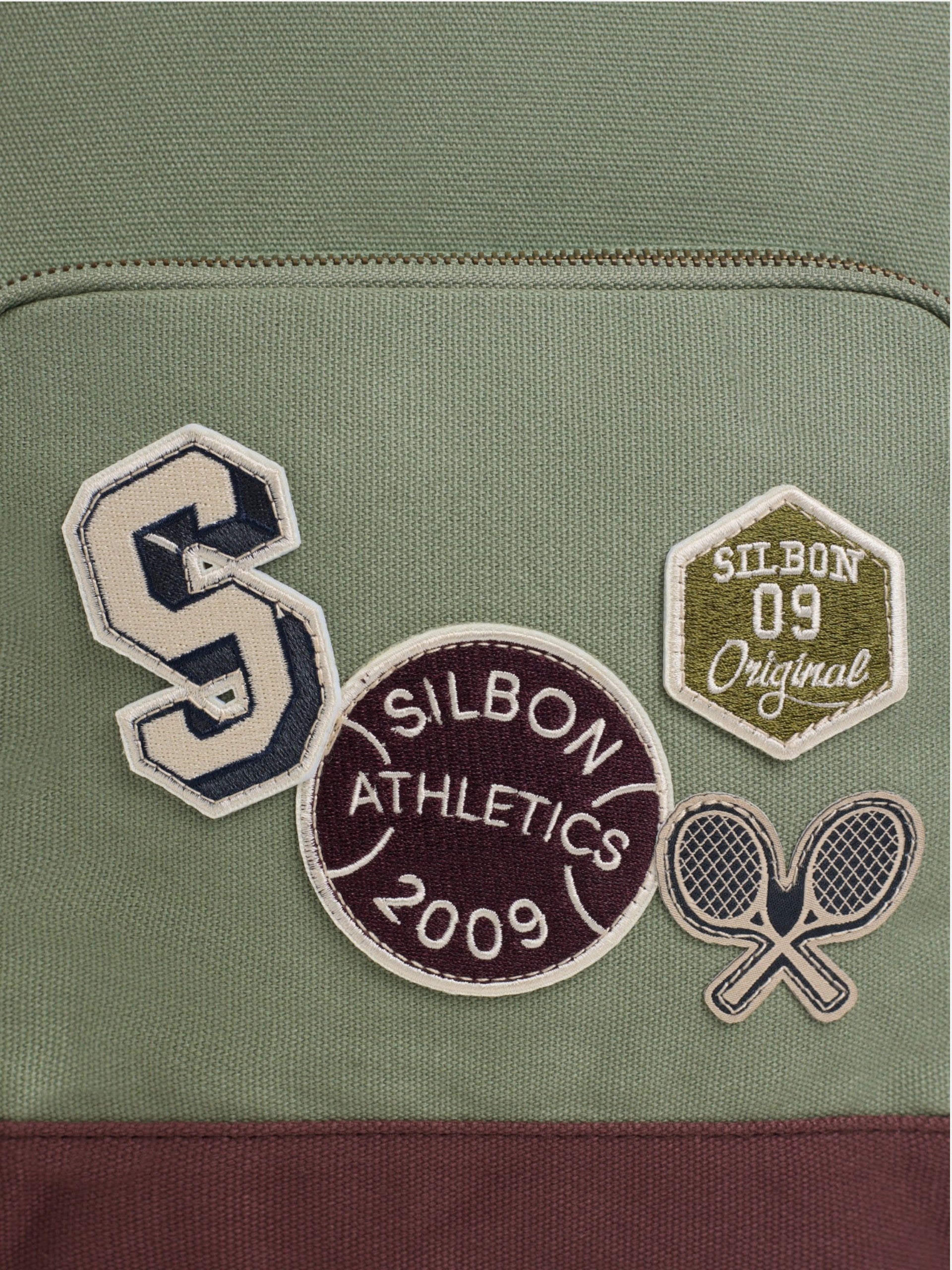 Mochila parches verde