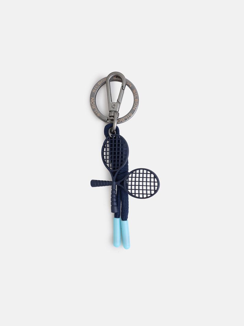 Llavero charm raquetas azul marino