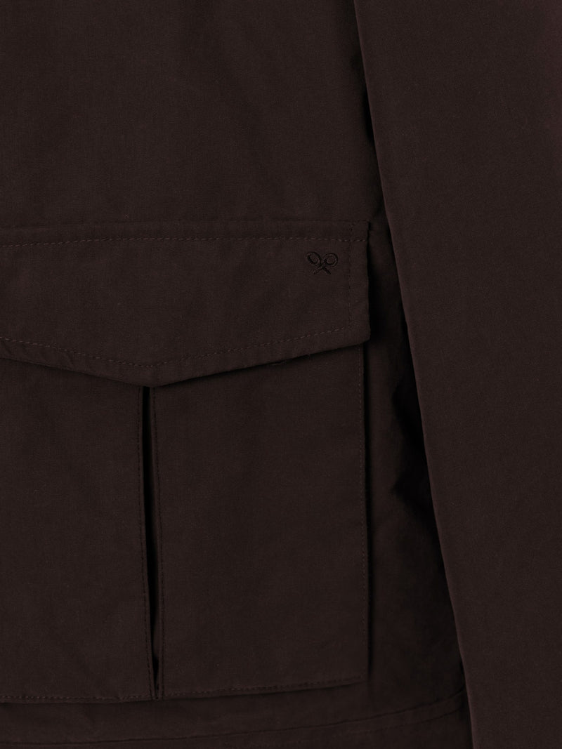 Chaqueta desgastada cuello borreguito marron