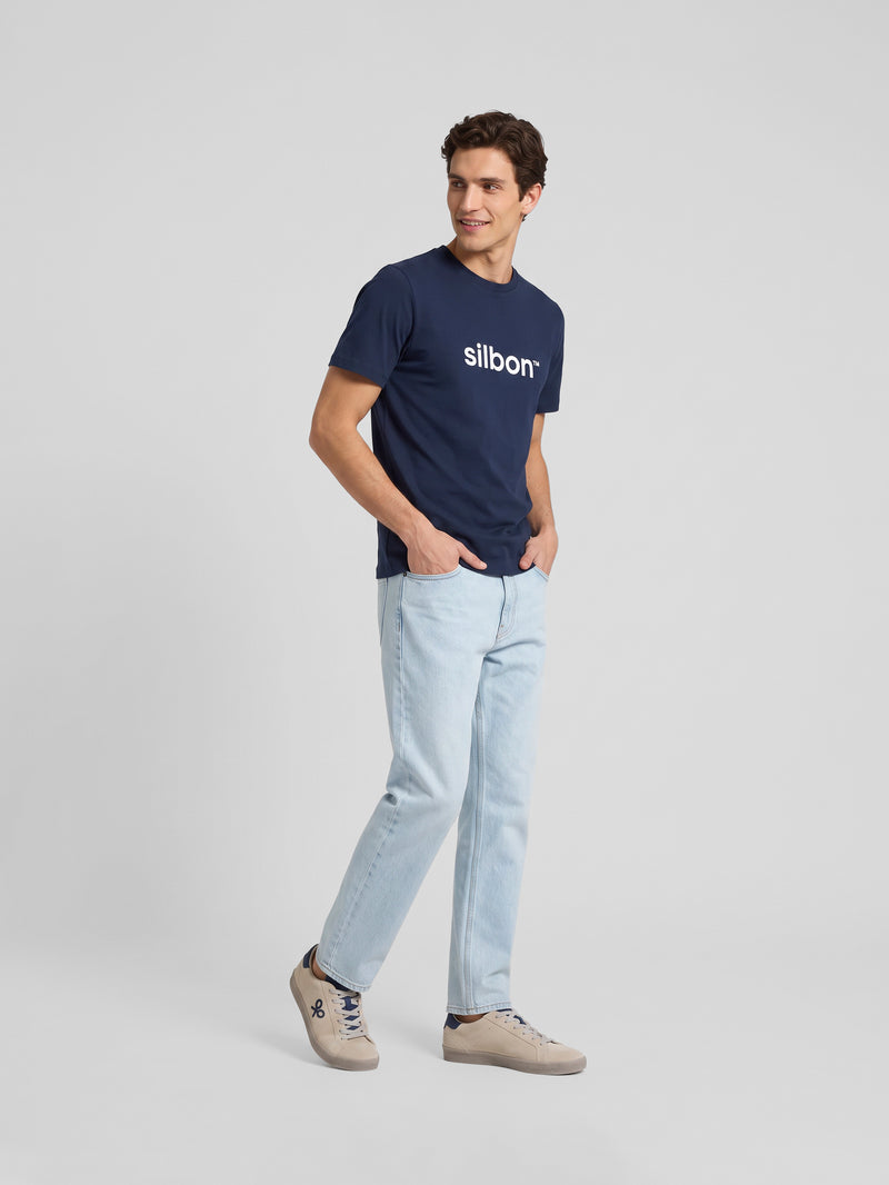 Camiseta Silbon flock azul marino