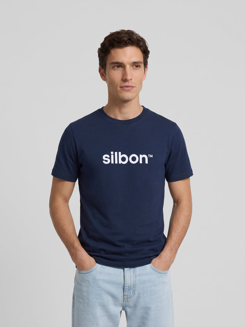 Camiseta Silbon flock azul marino