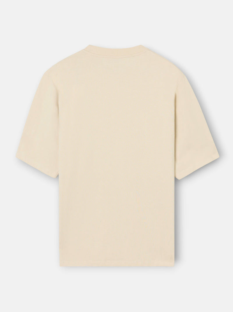 Camiseta special fit silbon parche tono beige