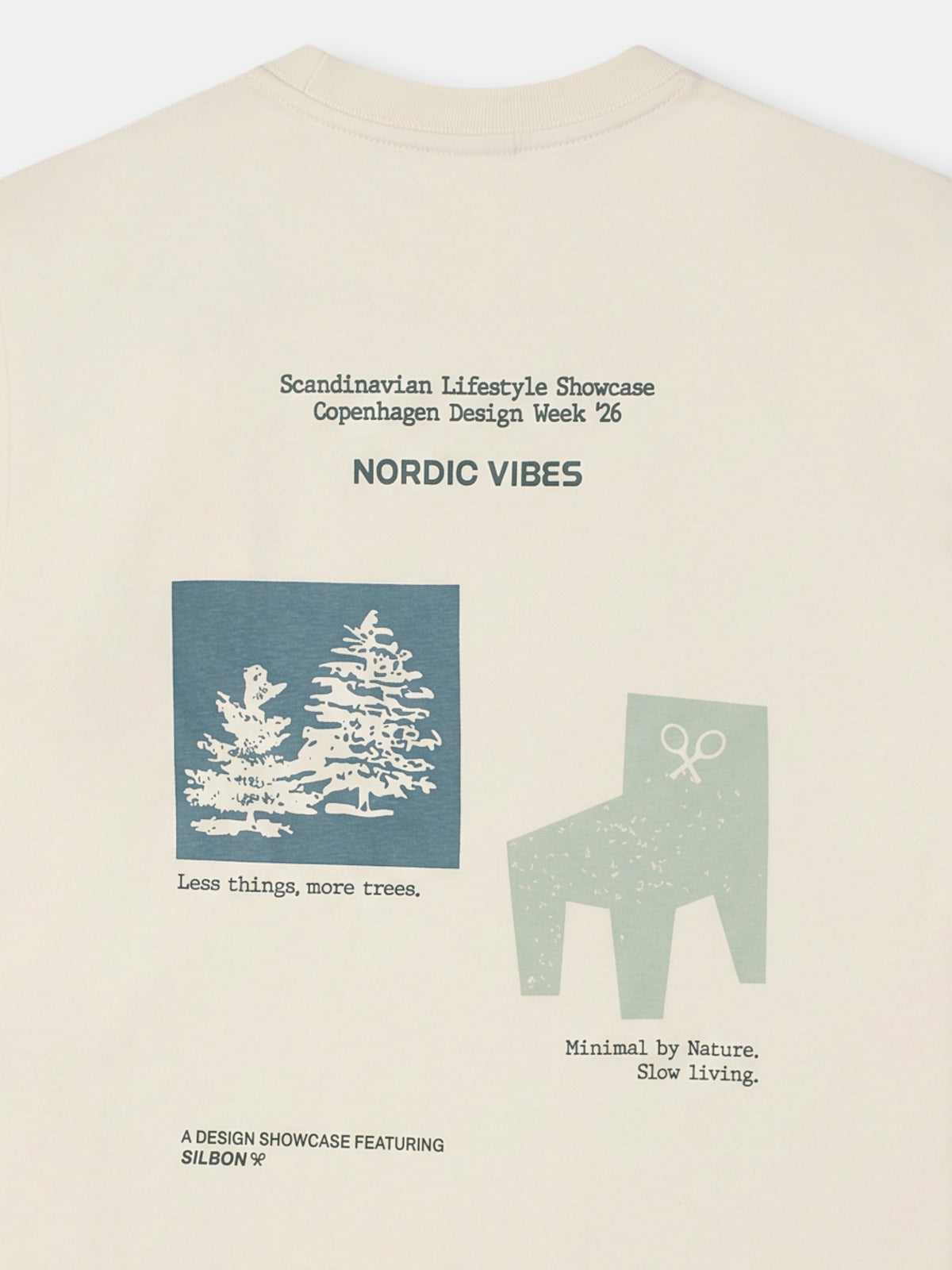 Camiseta nordic vibes crema