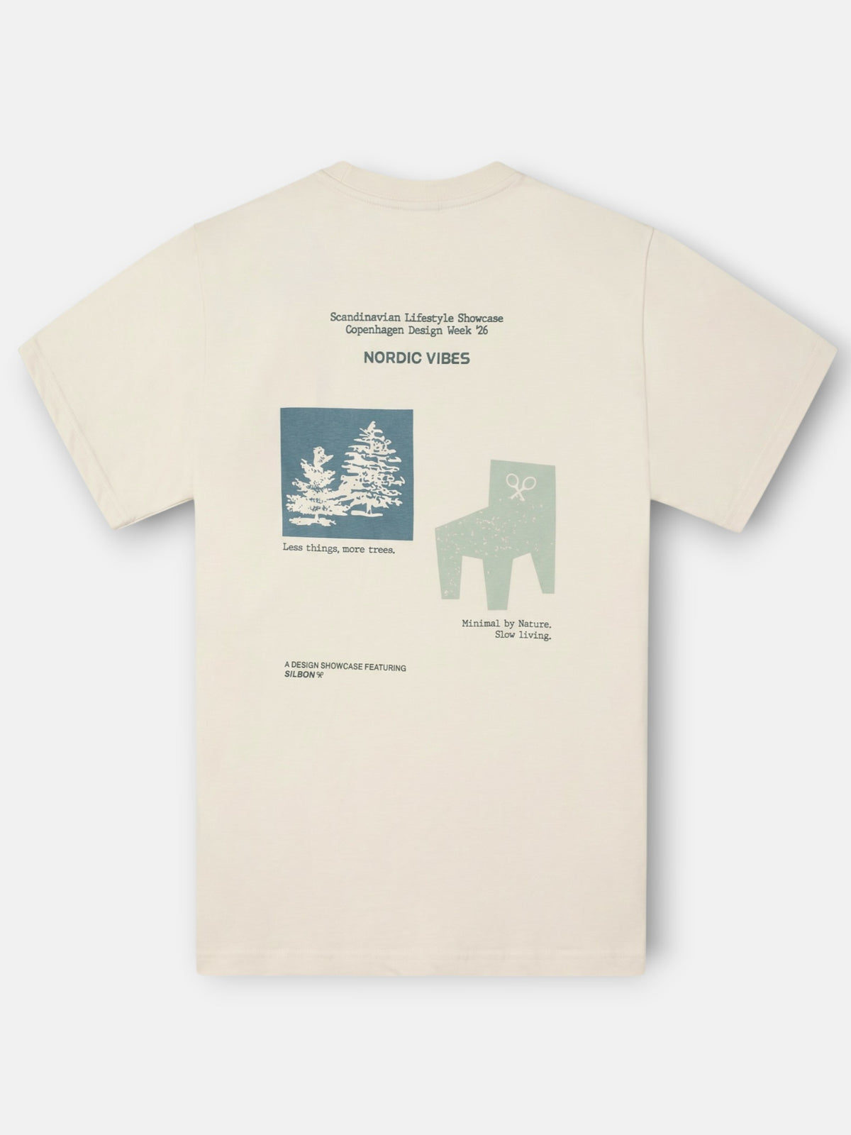Camiseta nordic vibes crema