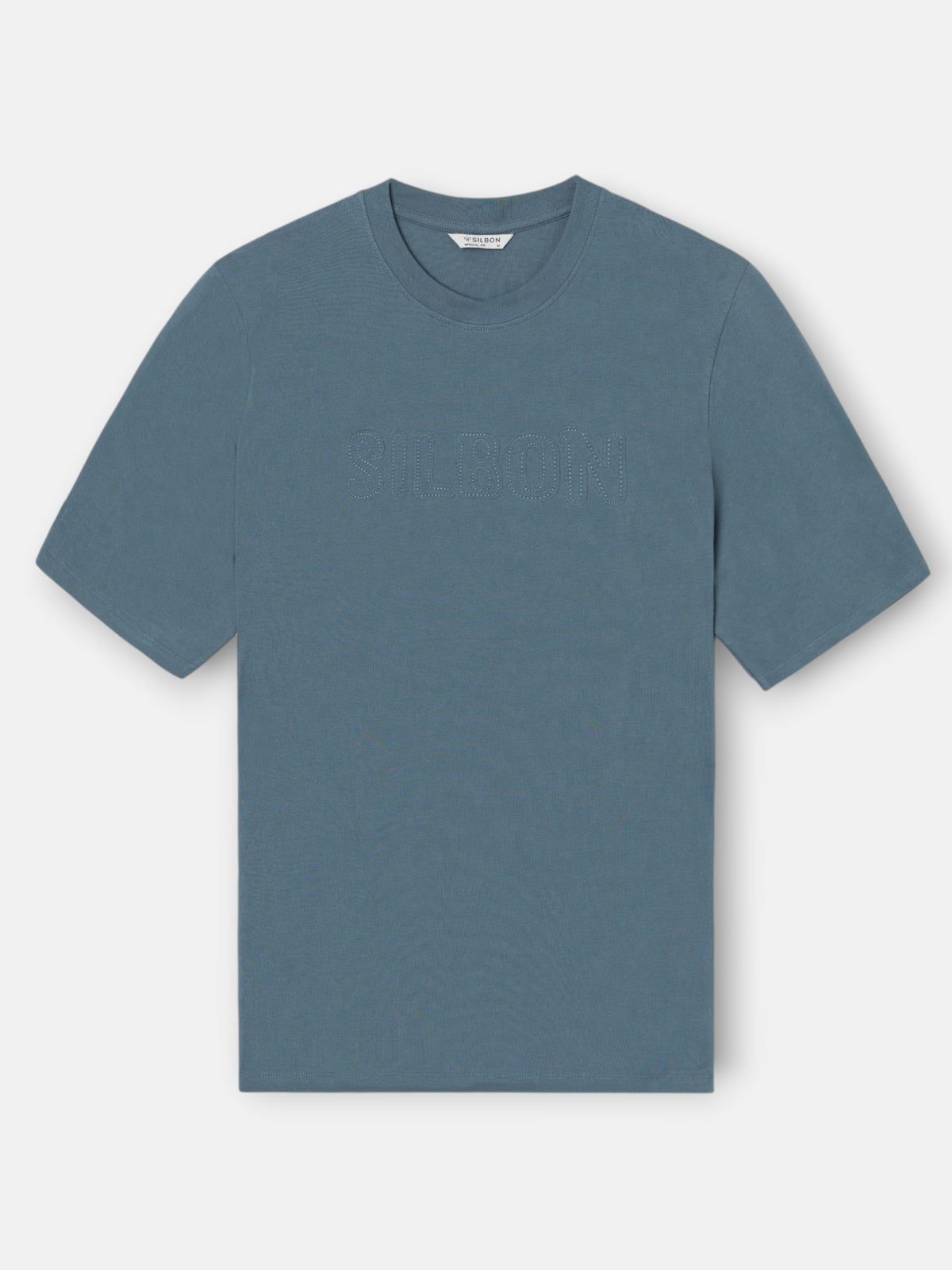 Camiseta special fit silbon parche tono gris